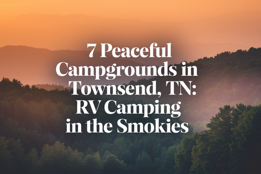 7 Peaceful Campgrounds in Townsend, TN: RV Camping in the Smokies