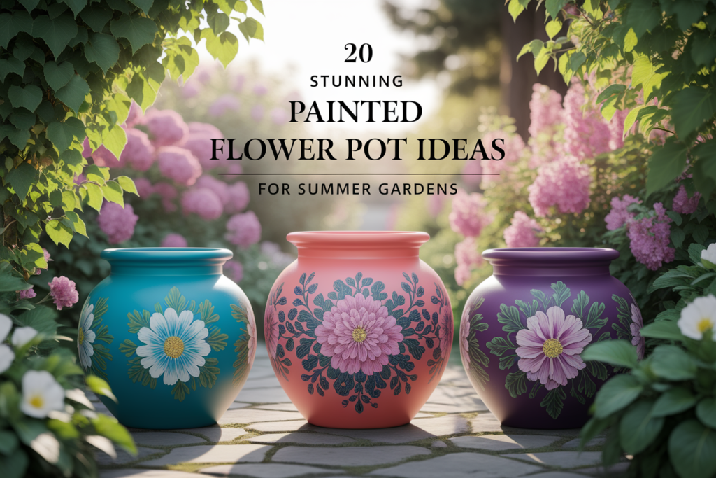 20 Stunning Painted Flower Pot Ideas for Summer Gardens
