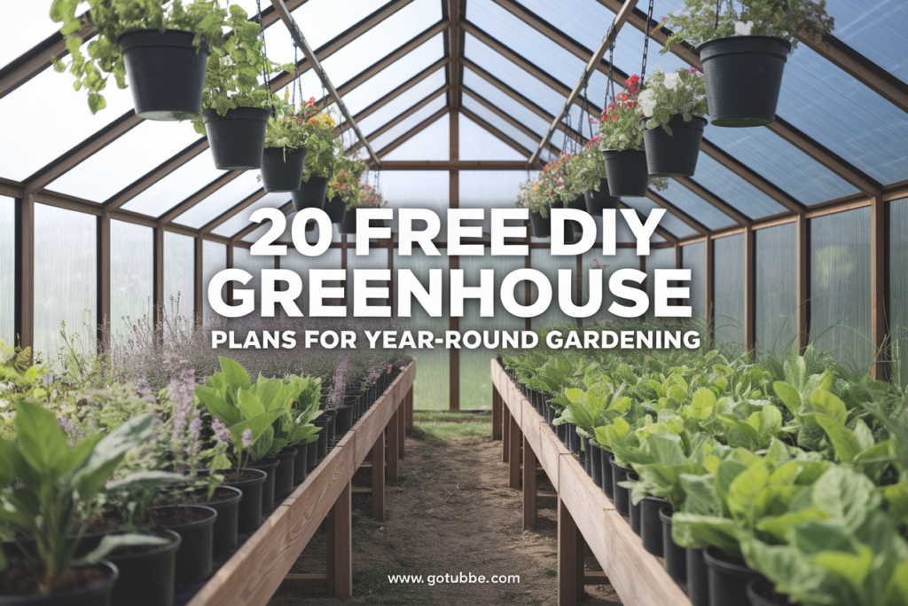 20 Free DIY Greenhouse Plans for Year-Round Gardening