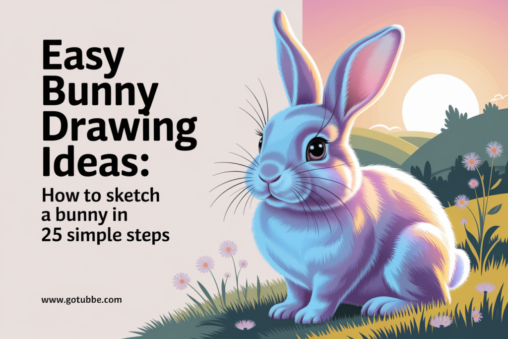 Easy Bunny Drawing Ideas: How to Sketch a Bunny in 25 Simple Steps