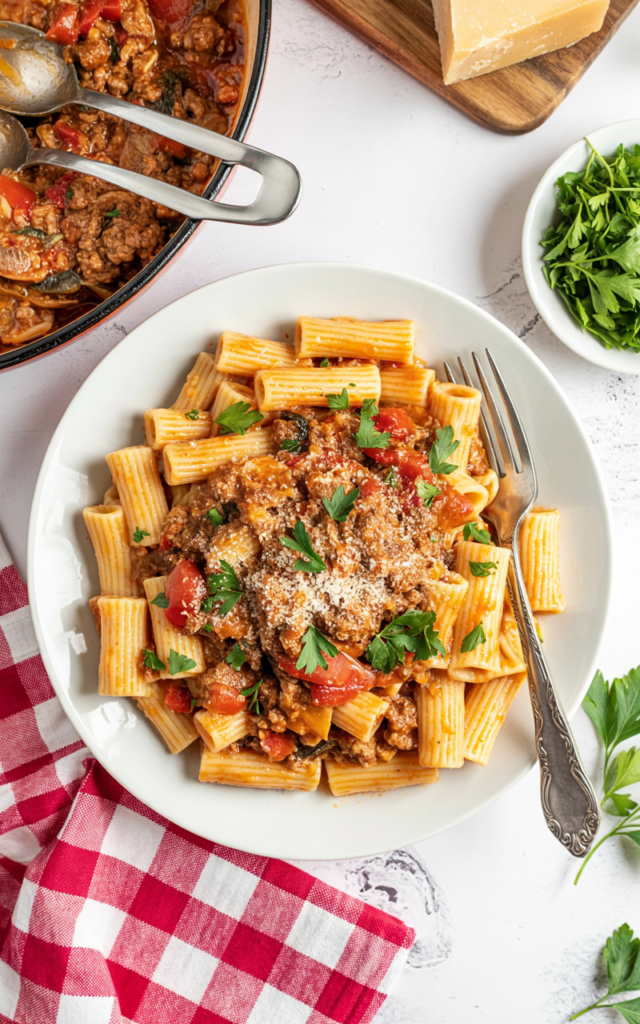 Garden Veggie Bolognese Pasta 🌱🍝 – A Fresh Twist on Classic Comfort