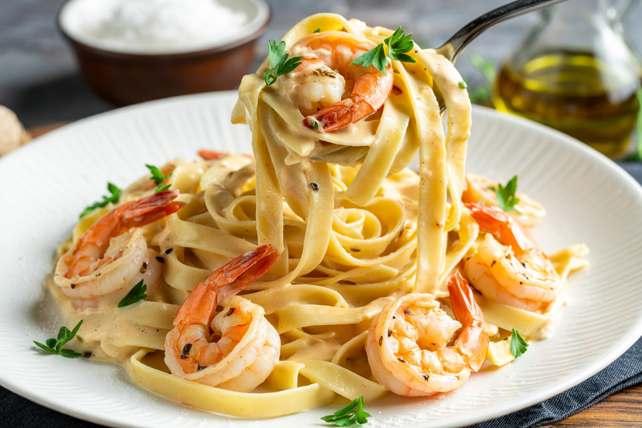 Shrimp Scampi Alfredo – A Creamy, Flavorful Seafood Pasta Recipe