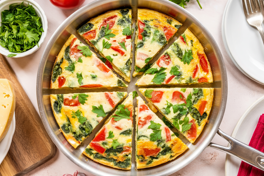 Easy Squash and Tomato Oven Frittata 🍳🌿 – Fresh, Light & Perfect for Brunch or Dinner