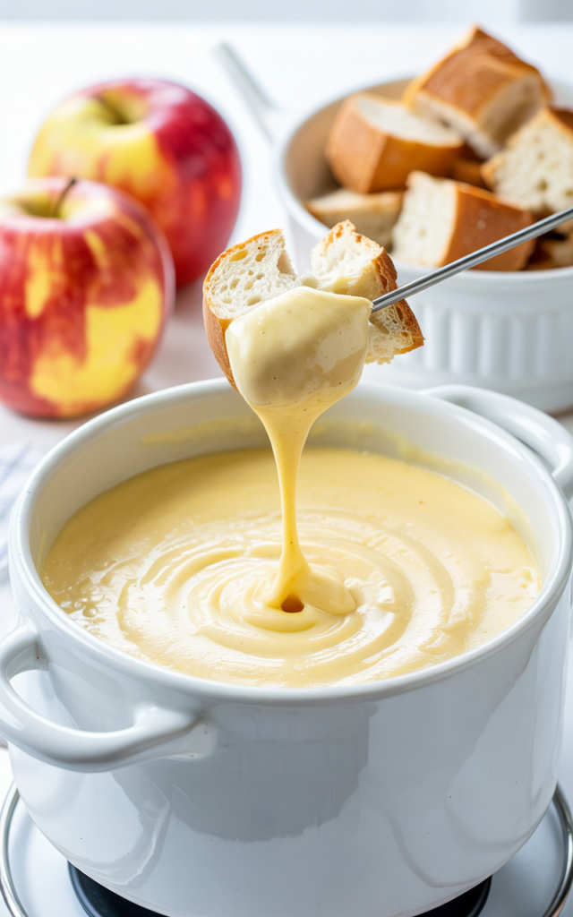 Classic Swiss Cheese Fondue – A Cozy, Melty Favorite for Sharing