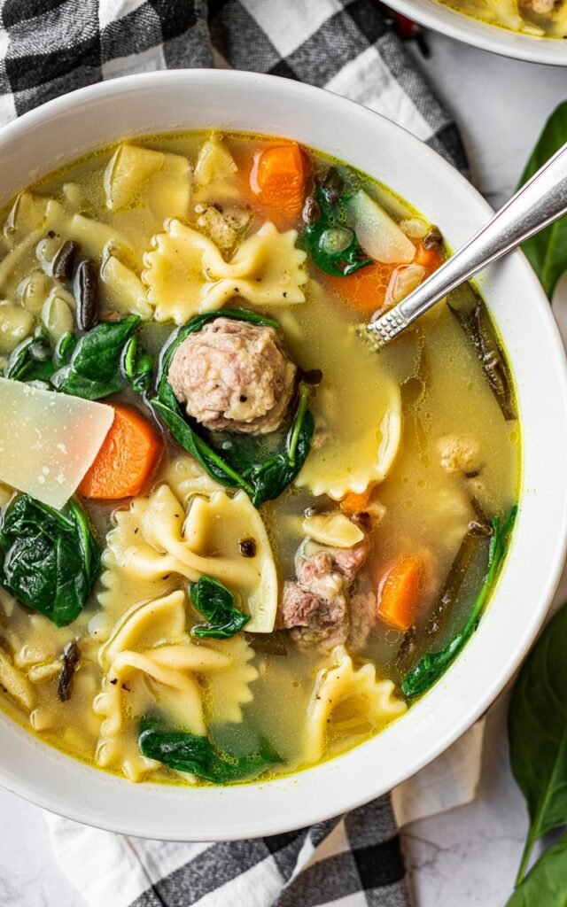 Ina Garten’s Italian Wedding Soup – A Cozy, Flavor-Packed Classic with Turkey Meatballs