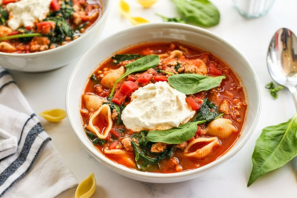 Unstuffed Shells Soup – A Cozy One-Pot Italian-Inspired Comfort Bowl
