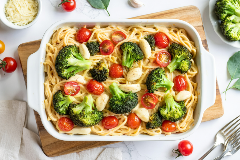 Baked Lemon Chicken Spaghetti Primavera: A Fresh & Flavorful Weeknight Dinner