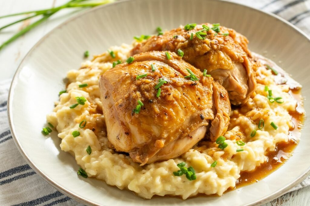 Slow Cooker Garlic Chicken – Fall-Off-the-Bone Comfort Food with Big Flavor