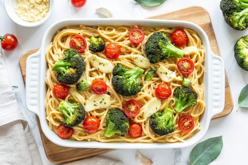 Baked Lemon Chicken Spaghetti Primavera: A Fresh & Flavorful Weeknight Dinner