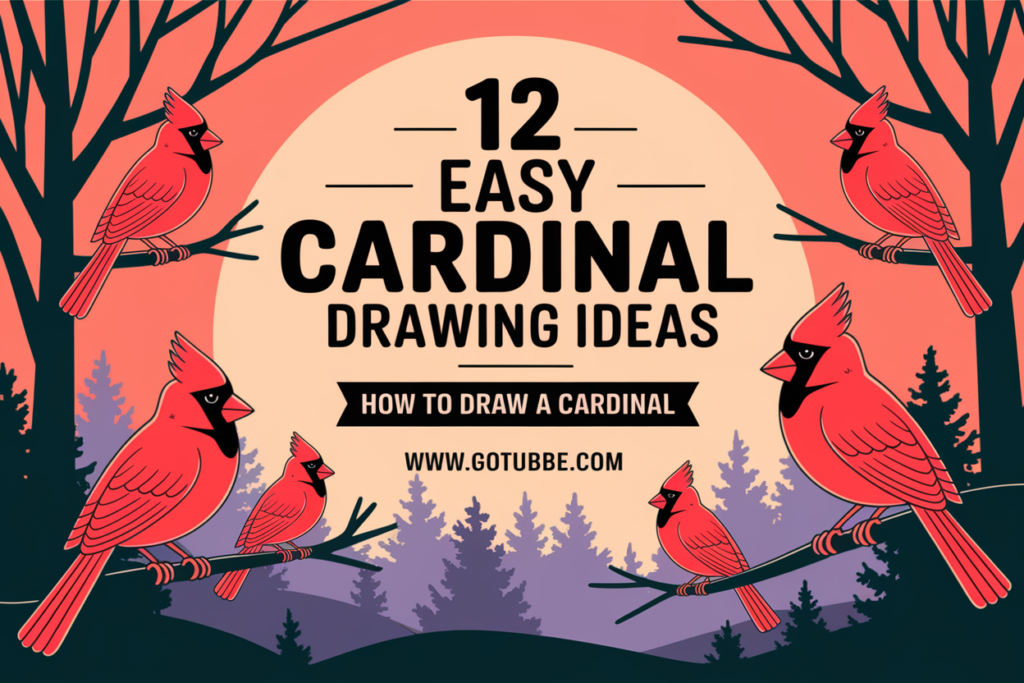 12 Easy Cardinal Drawing Ideas - How to Draw a Cardinal