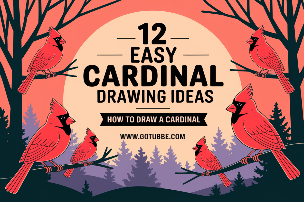 12 Easy Cardinal Drawing Ideas – How to Draw a Cardinal