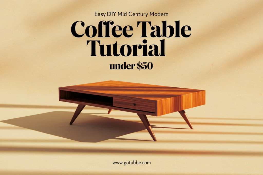 Easy DIY Mid Century Modern Coffee TableTutorial Under $50