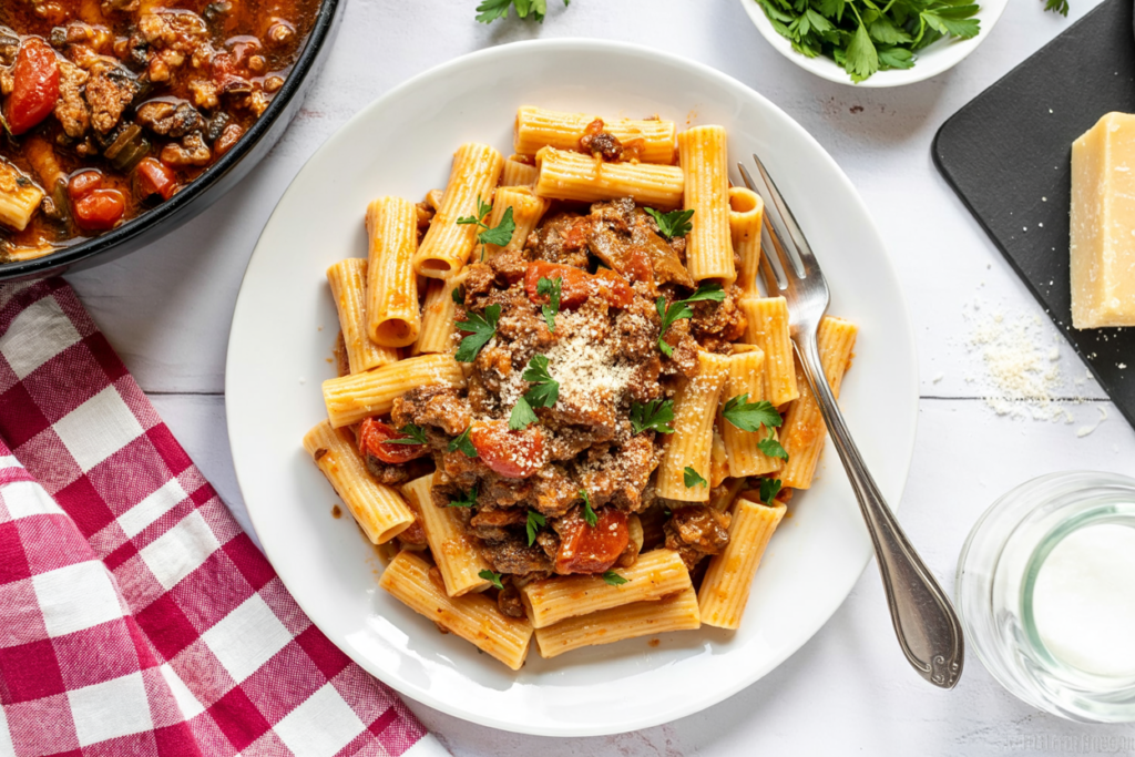 Garden Veggie Bolognese Pasta 🌱🍝 – A Fresh Twist on Classic Comfort
