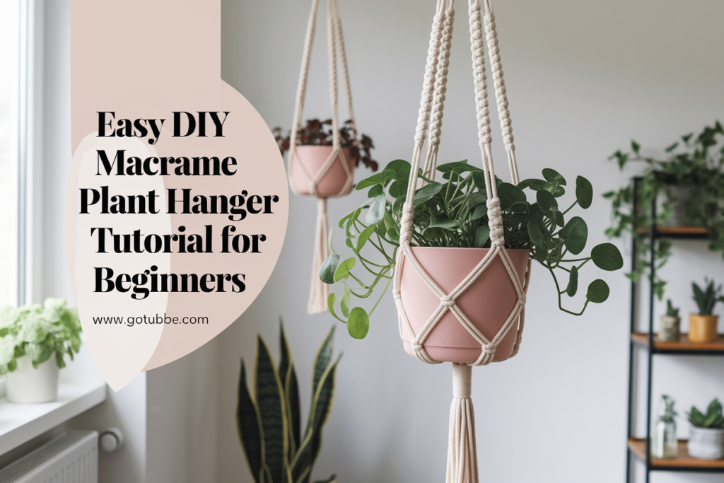 Easy DIY Macrame Plant Hanger Tutorial for Beginners