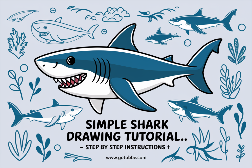 Simple Shark Drawing Tutorial - Step by Step Instructions