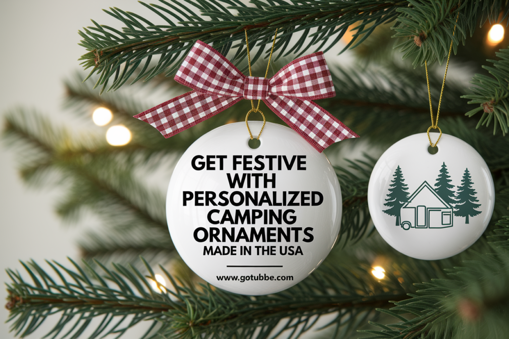 Get Festive with Personalized Camping Ornaments Made in the USA