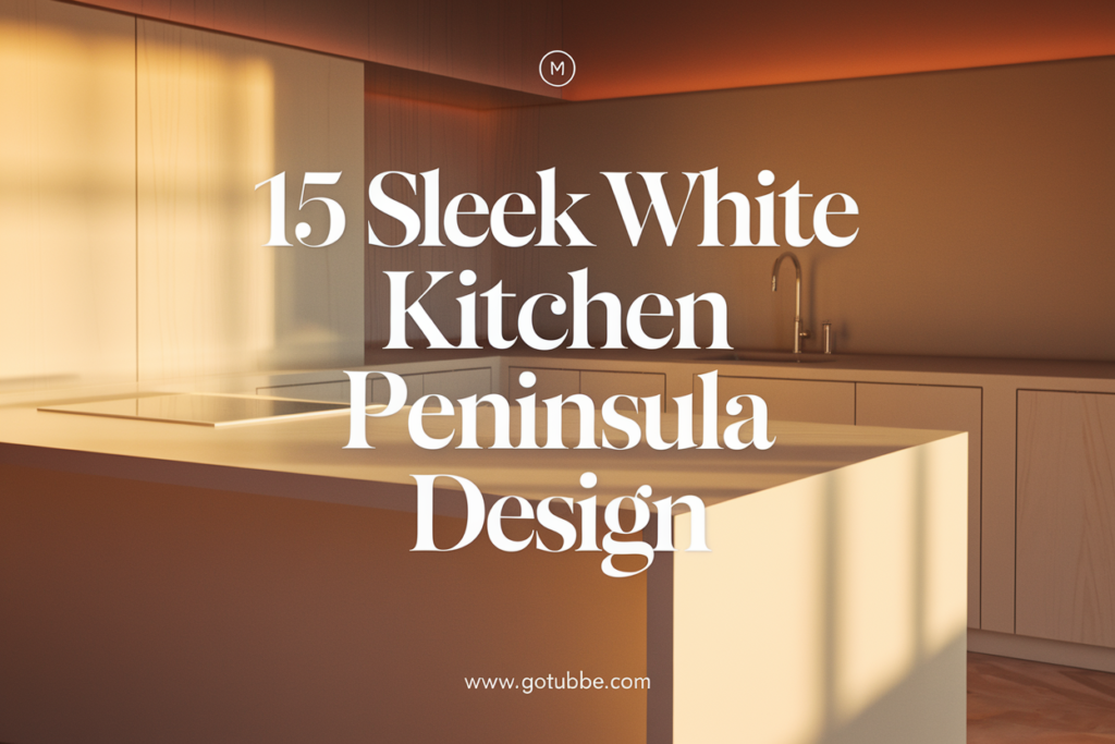 15 Sleek White Kitchen Peninsula Design
