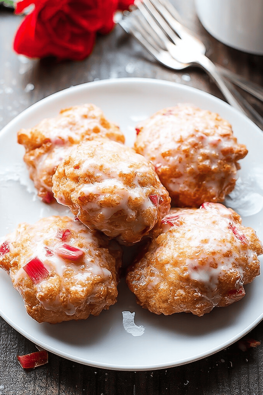 Baked Rhubarb Fritters: Sweet Tart Delights
