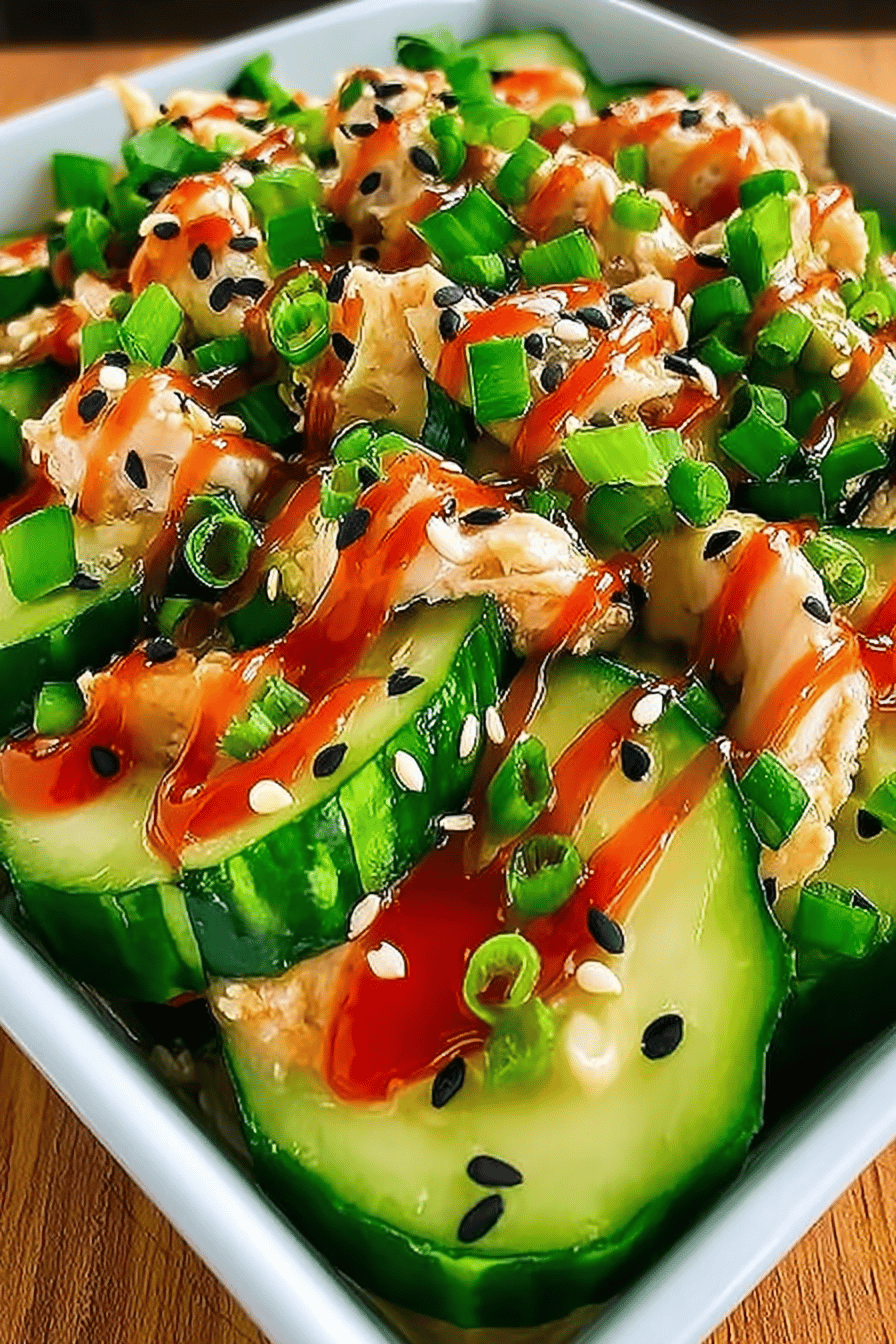 California Roll-Inspired Cucumber Crab Salad