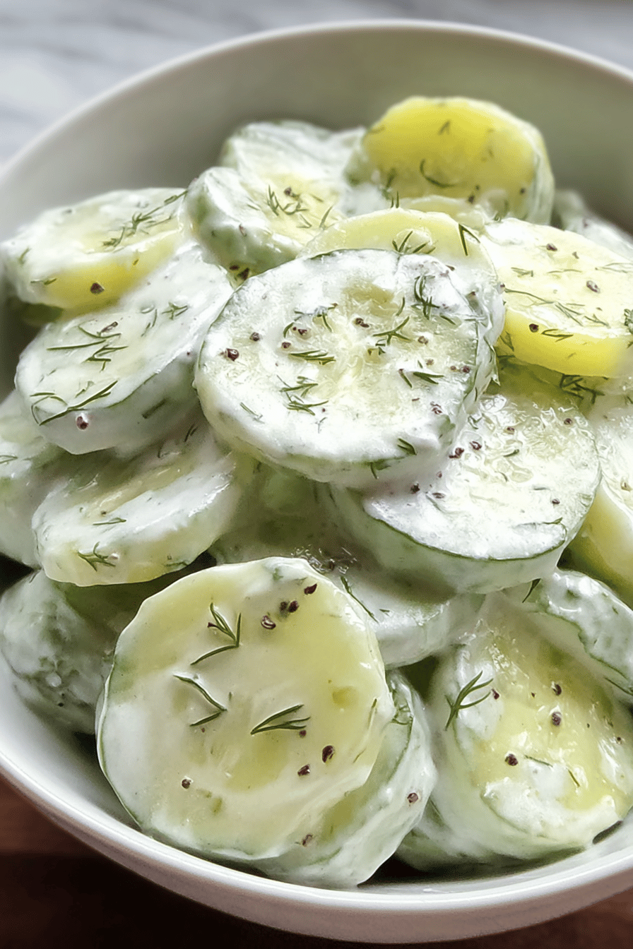 Creamy Dill Cucumber Salad