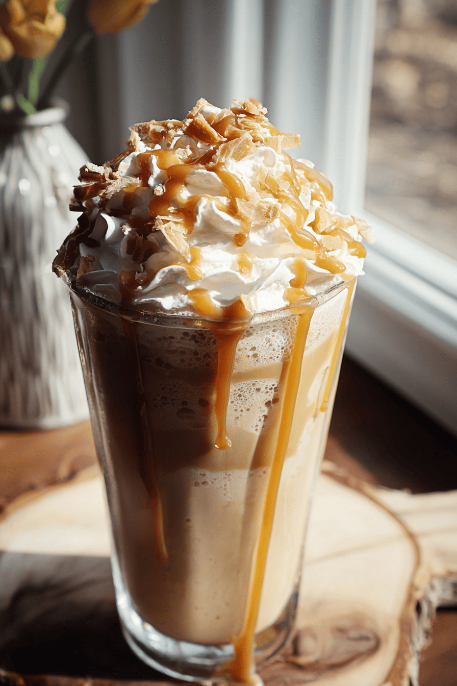 Creamy Homemade Caramel Frappuccino Delight