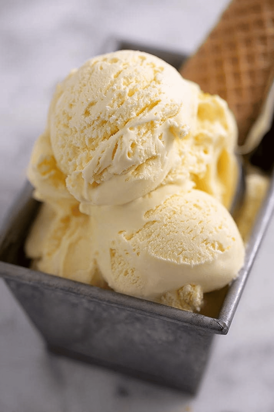 Creamy Vanilla Bean Custard Ice Cream