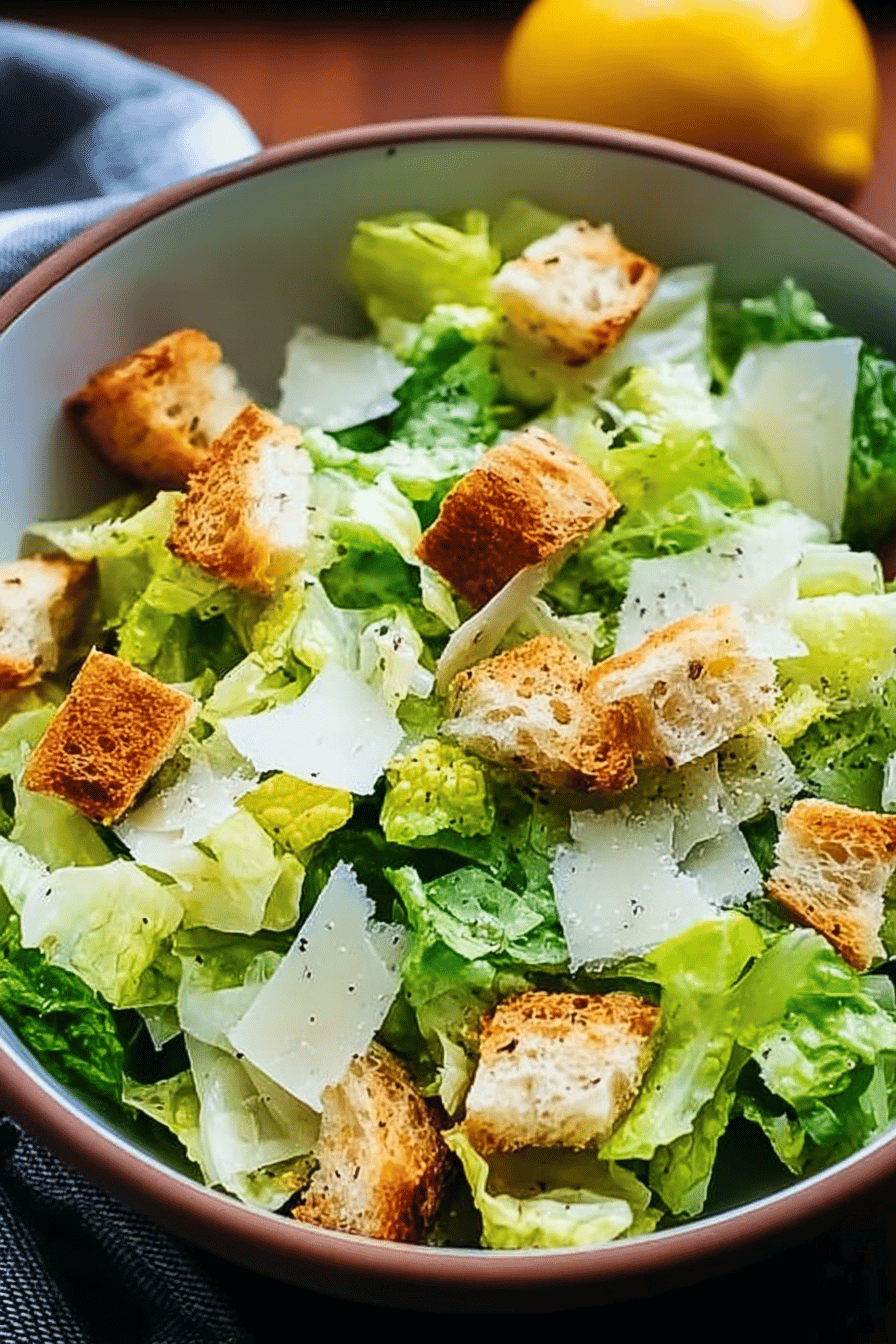 Crispy Caesar Salad with Tangy Dressing