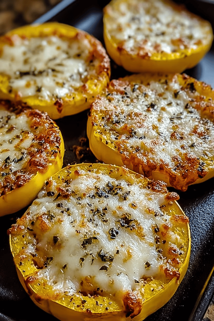 Crispy Cheddar Baked Squash Rounds