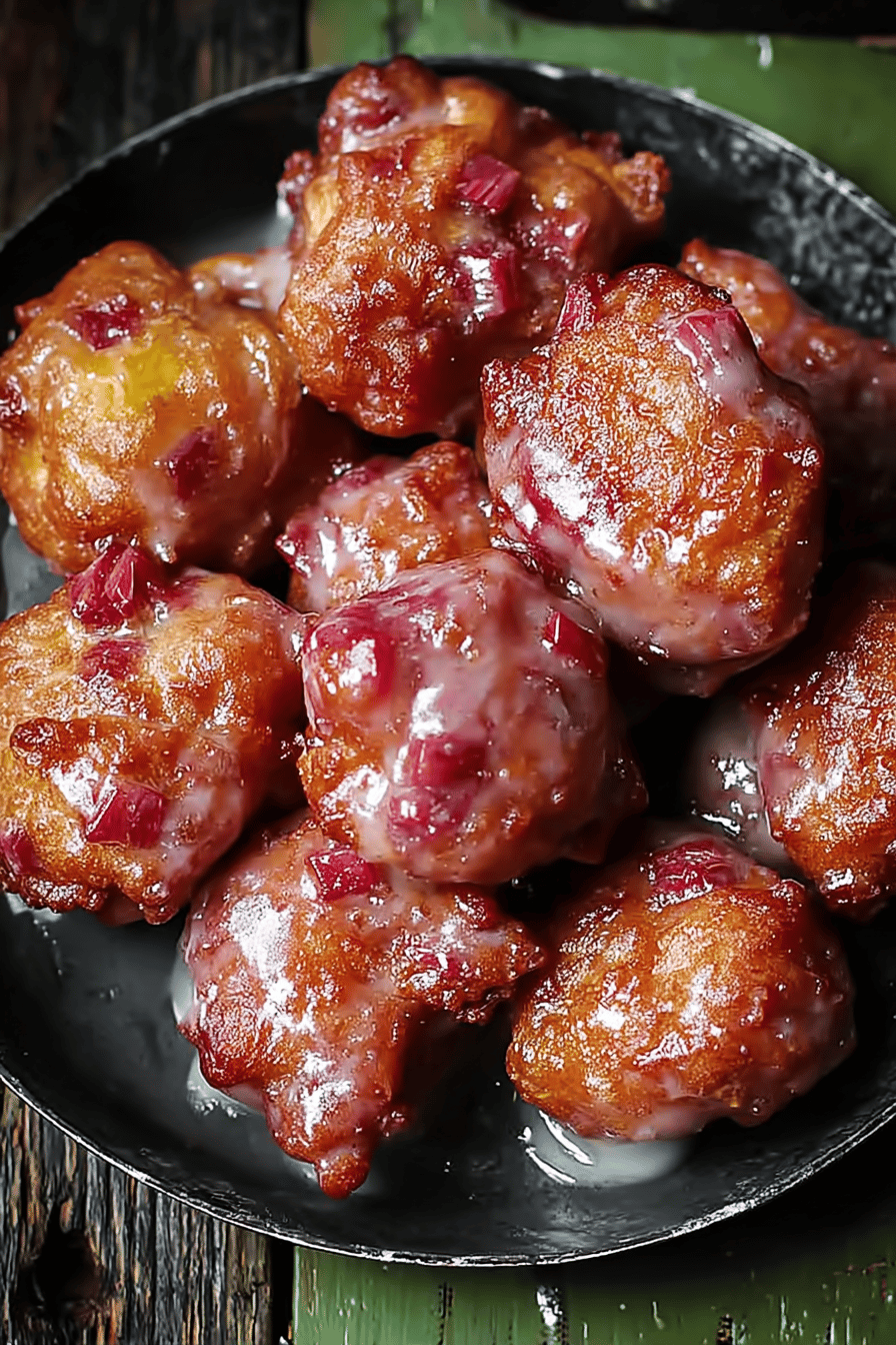 Crispy Rhubarb Fritters for a Sweet-Tangy Treat