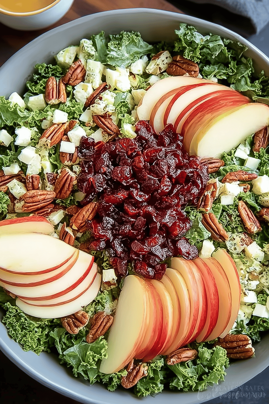 Fall Harvest Apple Pecan Kale Salad