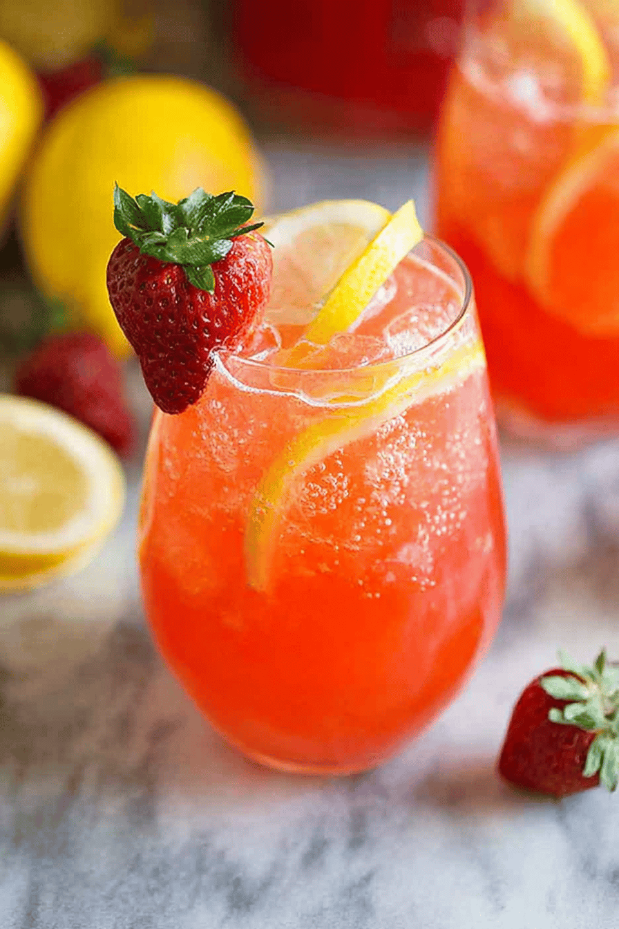 Fresh Homemade Strawberry Lemonade for Summer