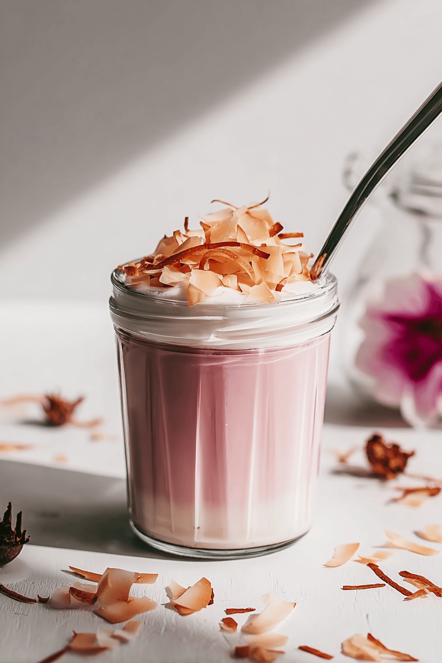 Pink Coconut Iced Latte Summer Delight
