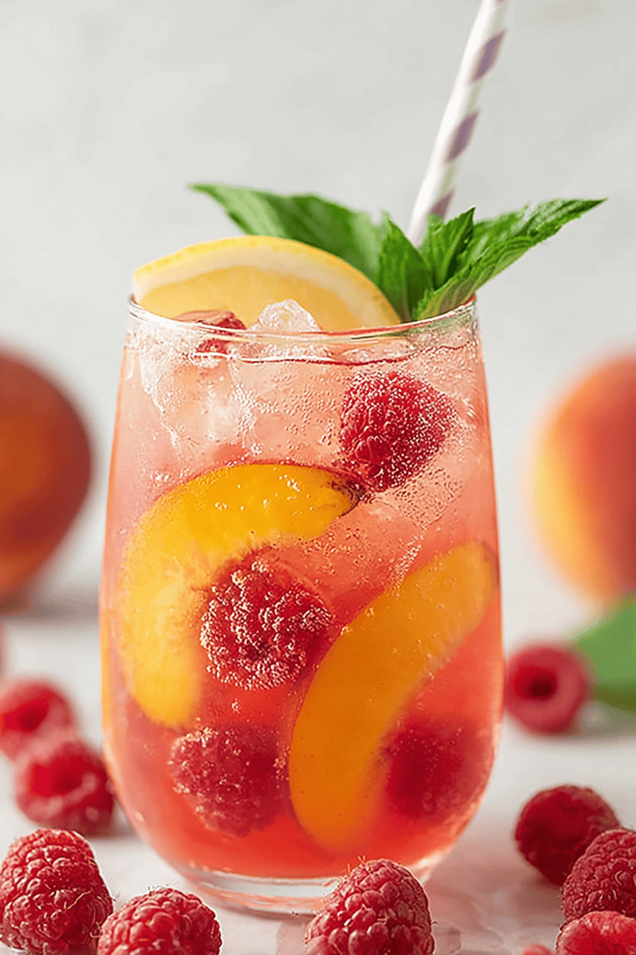 Raspberry Peach Lemonade Summer Delight