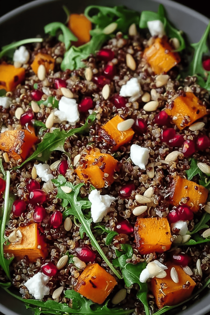 Roasted Butternut Squash Grain Salad with Honey Mustard