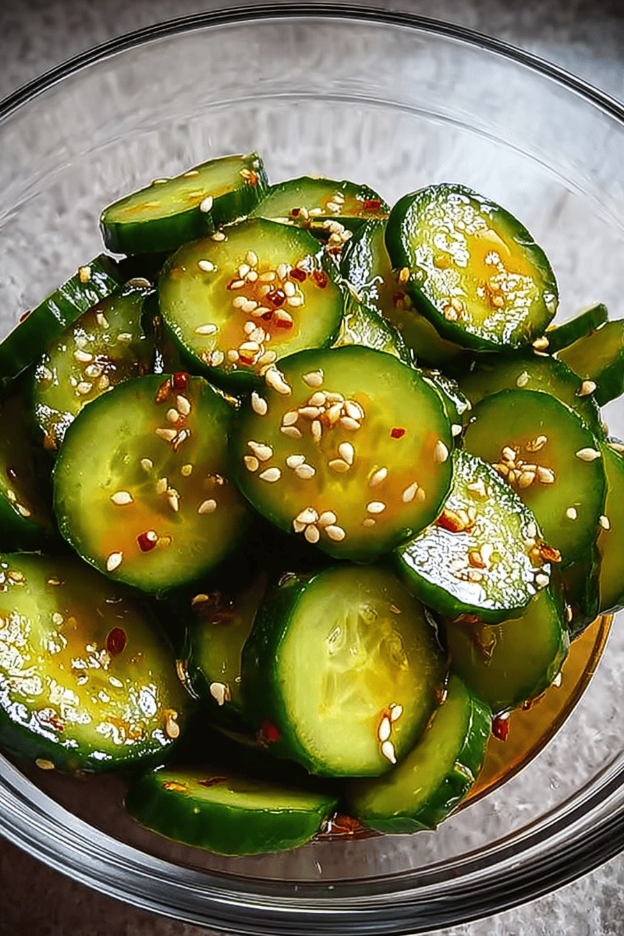 Sesame-Glazed Asian Cucumber Salad