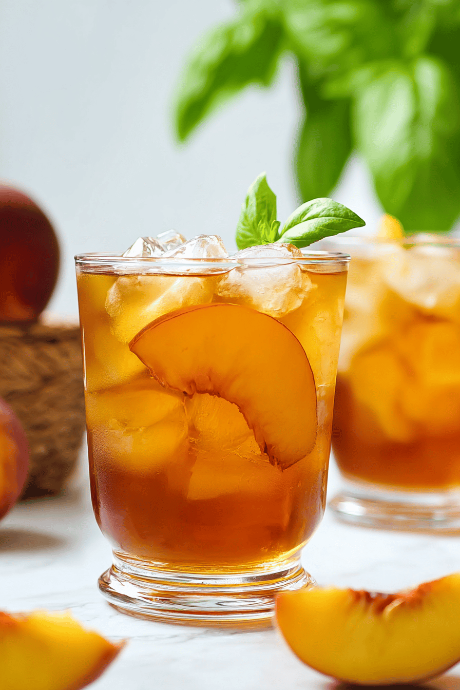 Southern Peach Sweet Tea for Summer Sipping