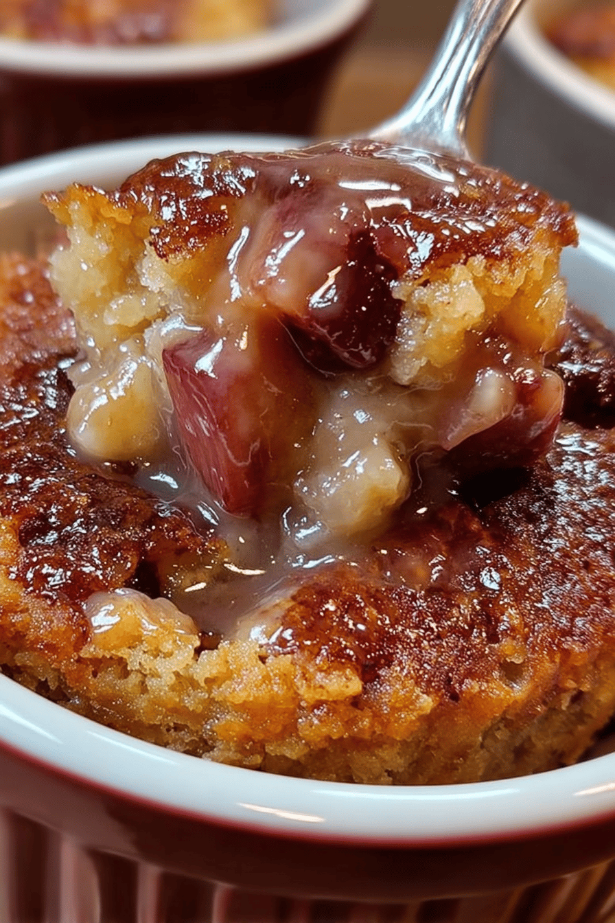 Sticky Rhubarb Pudding Delight