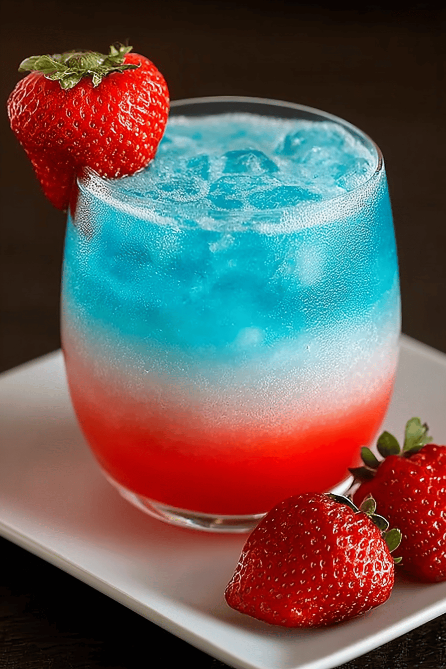 Strawberry Blue Hawaiian Tropical Tequila Bliss