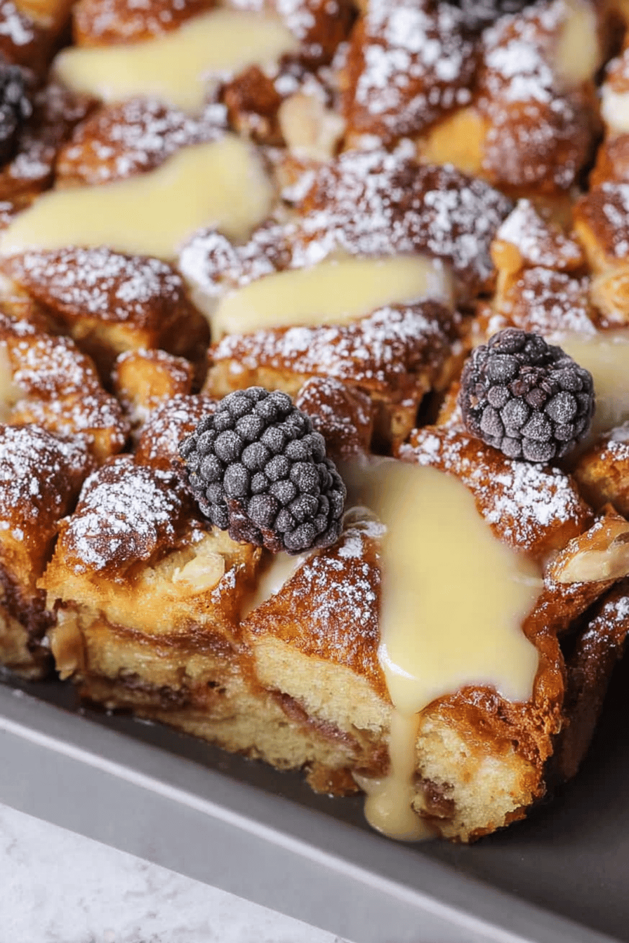 Sweet & Salty Pretzel French Toast Bake Delight