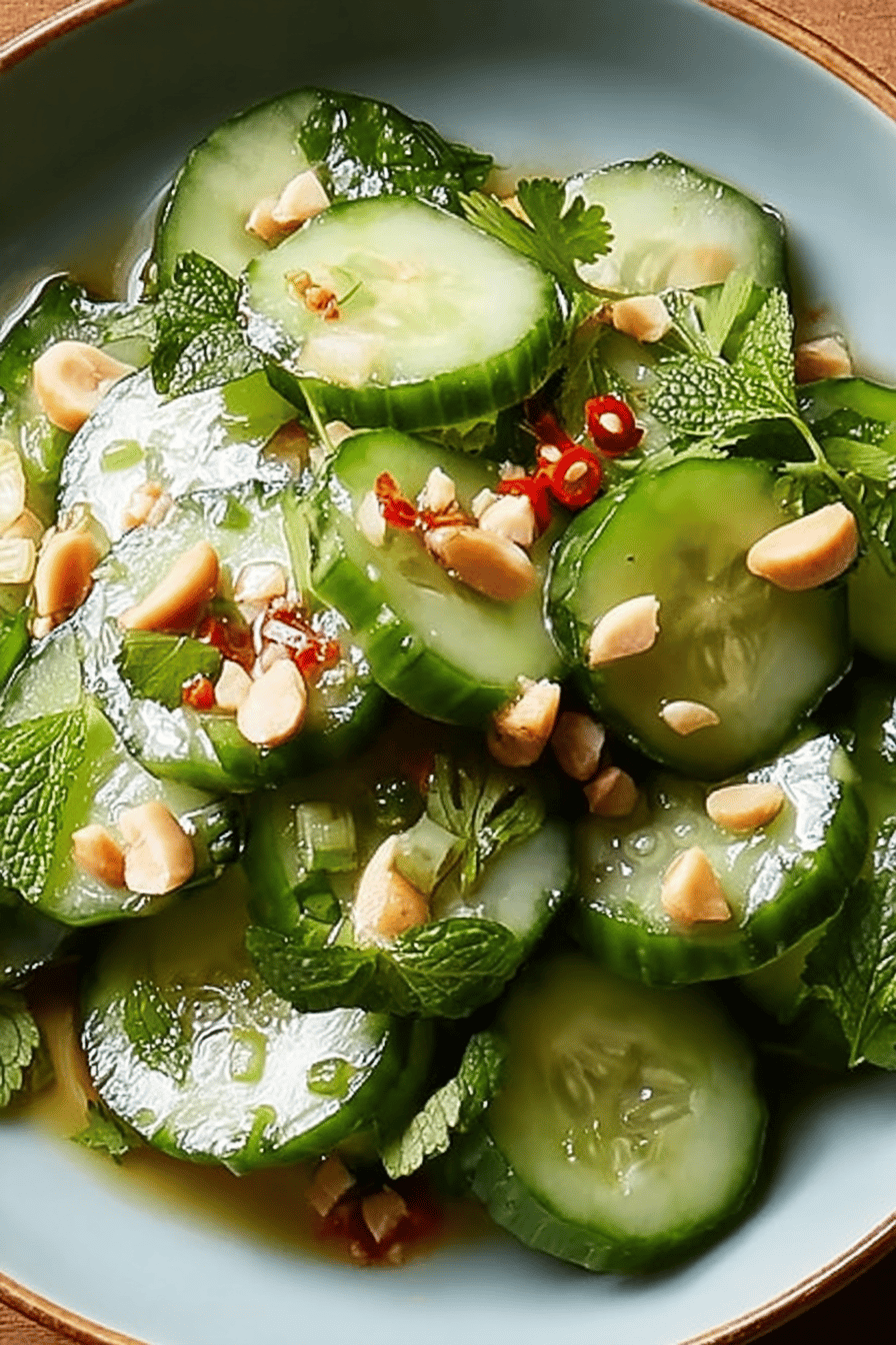 Thai Sweet Chili Cucumber Peanut Salad