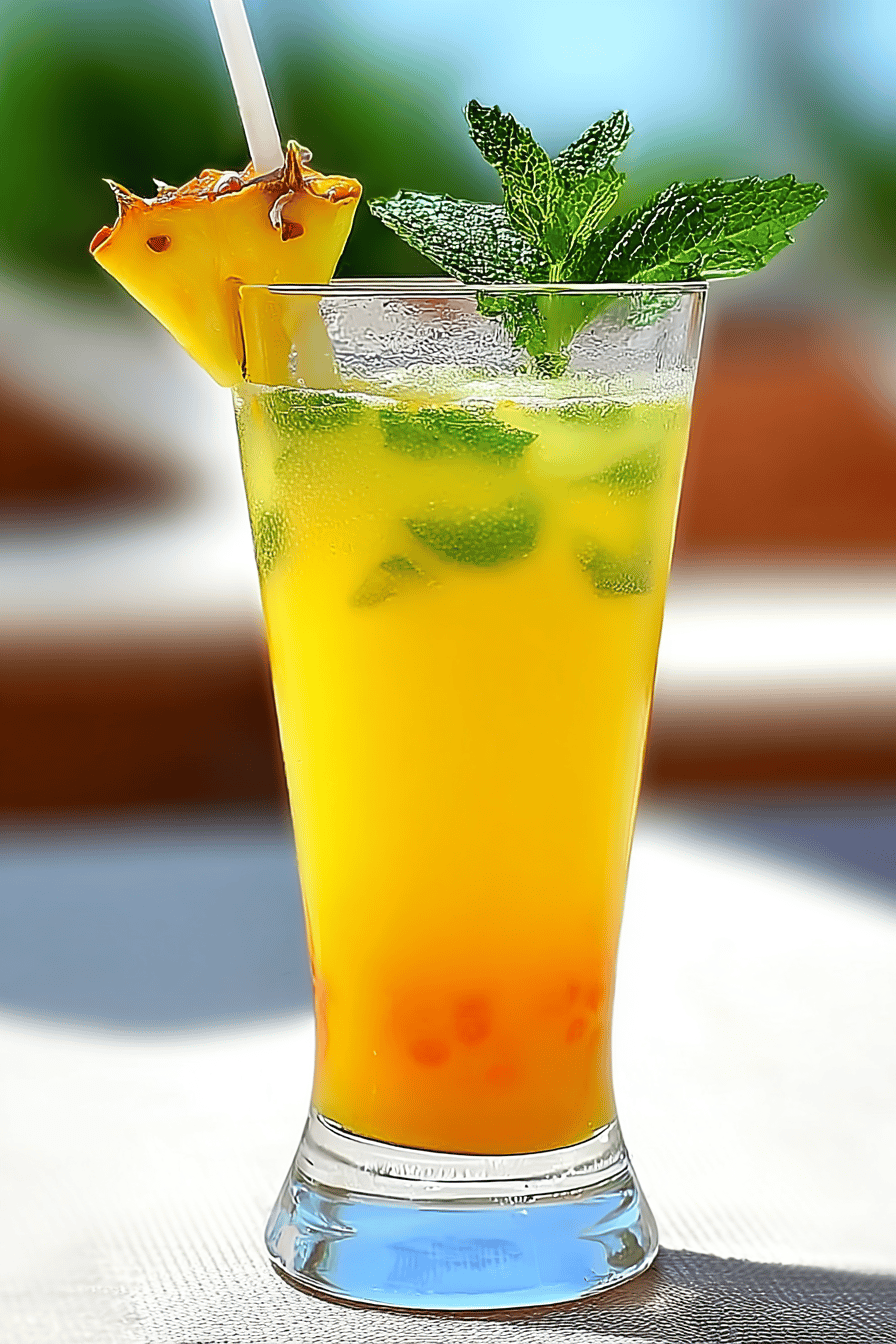 Tropical Fizz Mocktail for Summer Refreshment