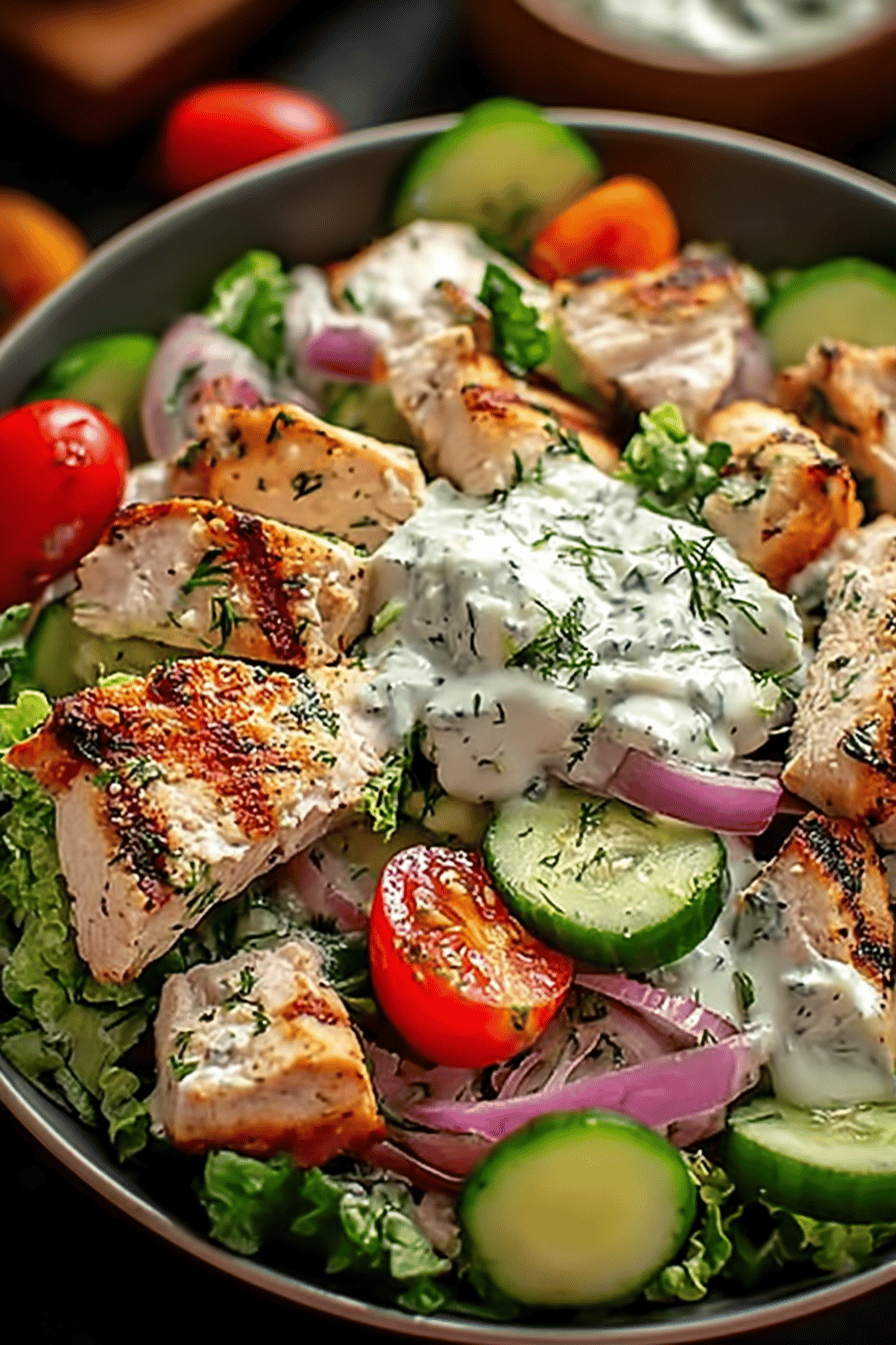 Tzatziki Chicken Salad with Fresh Mediterranean Flavors