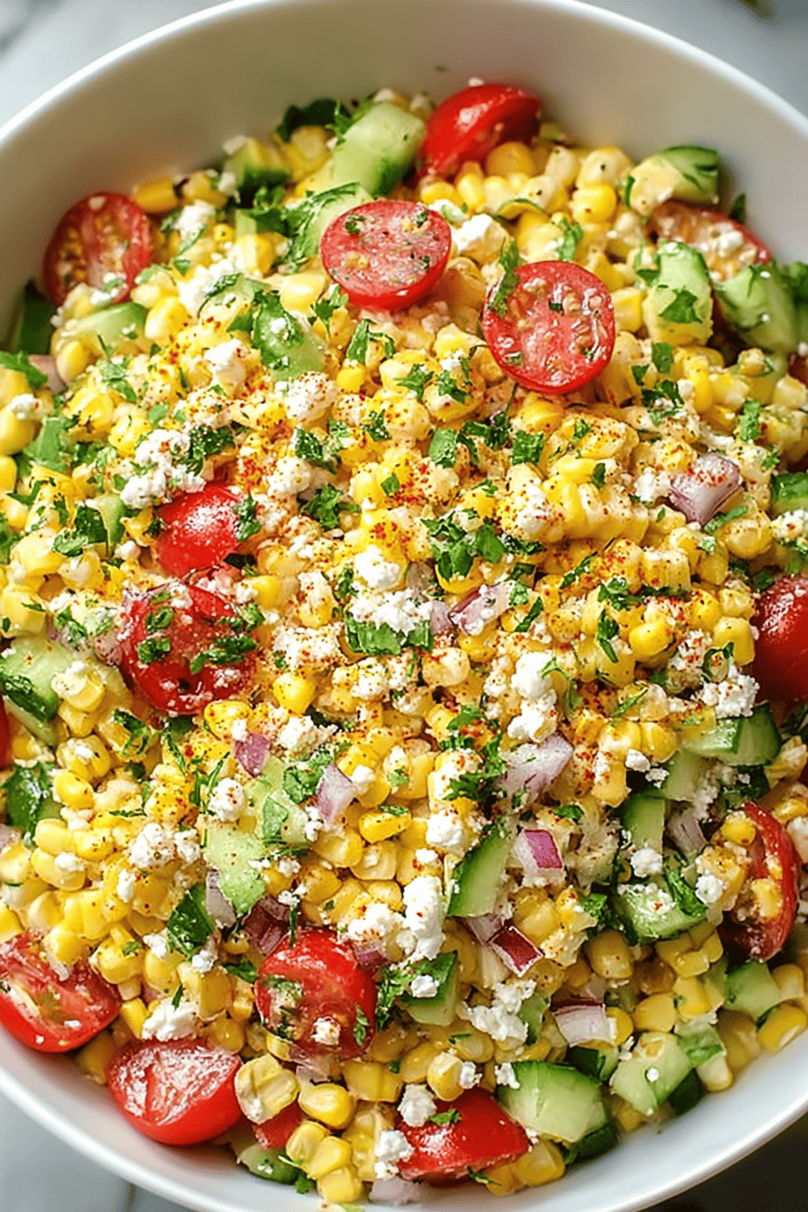 Zesty Mexican Corn Salad with Cotija Cheese