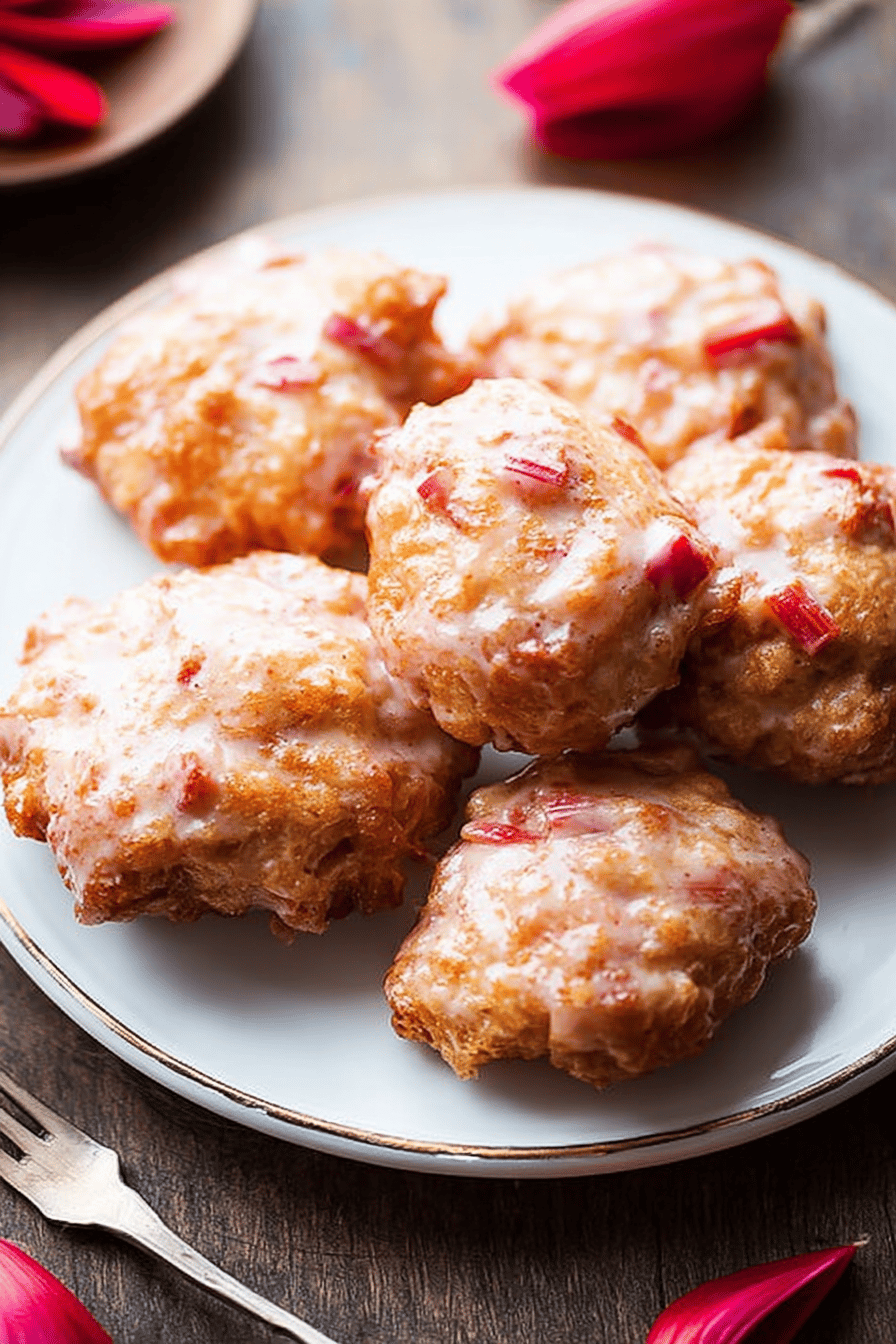 Baked Rhubarb Fritters: Sweet Tart Delights