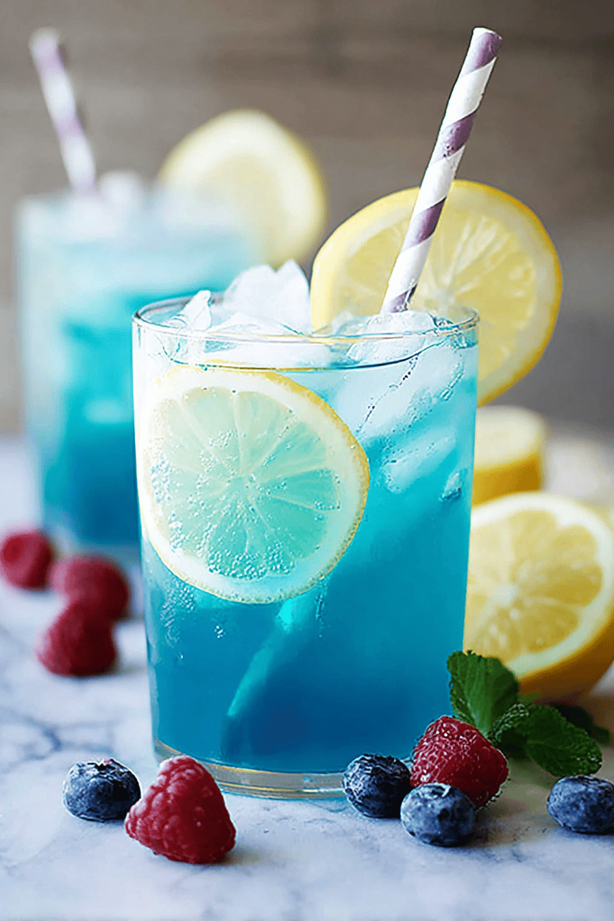 Blue Raspberry Lemonade Summer Party Drink