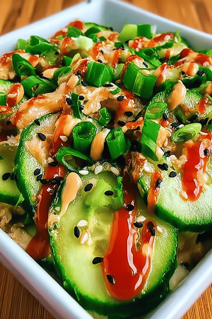 California Roll-Inspired Cucumber Crab Salad