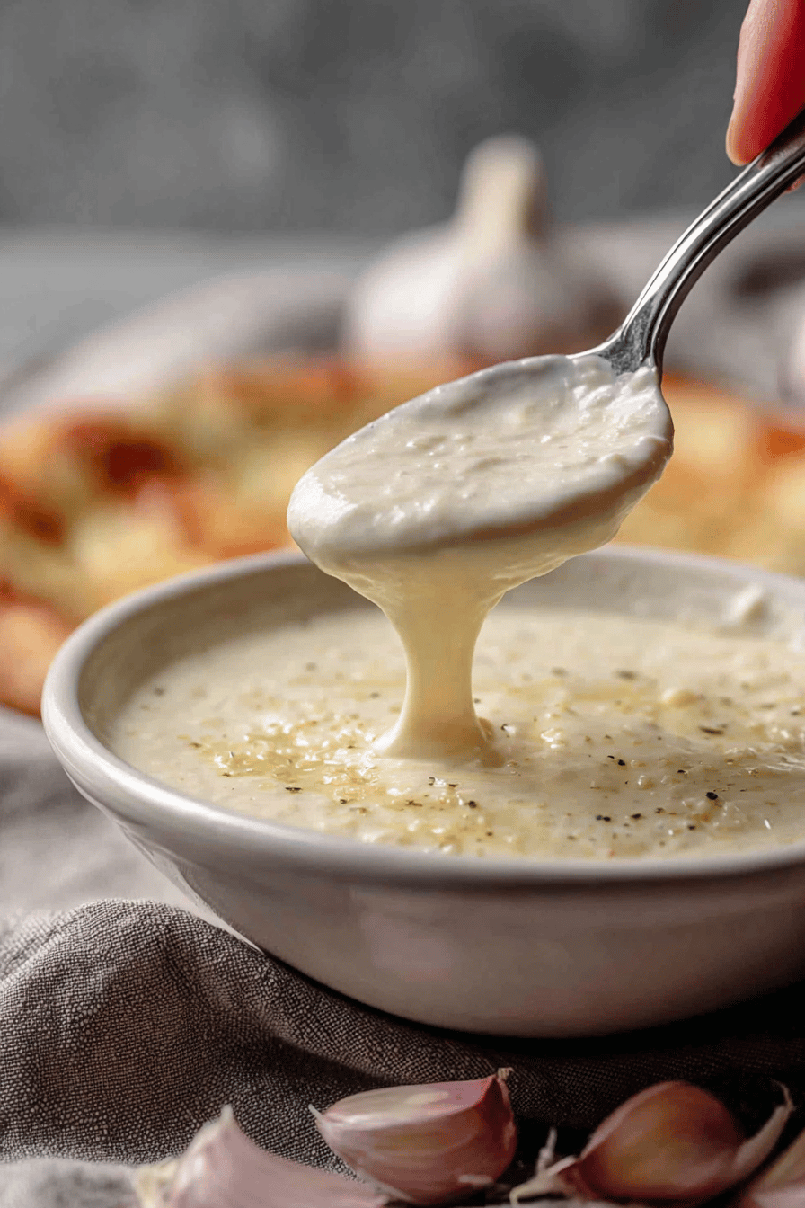 Creamy Cheesy Garlic White Pizza Sauce