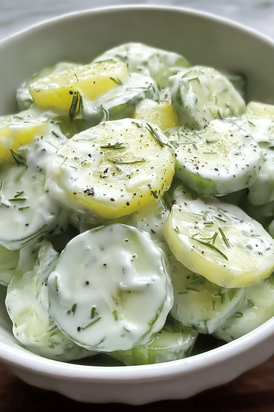 Creamy Dill Cucumber Salad