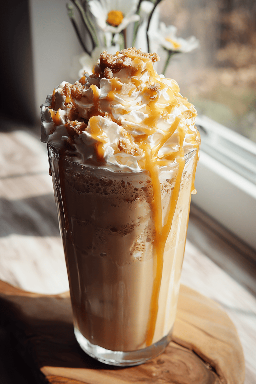 Creamy Homemade Caramel Frappuccino Delight