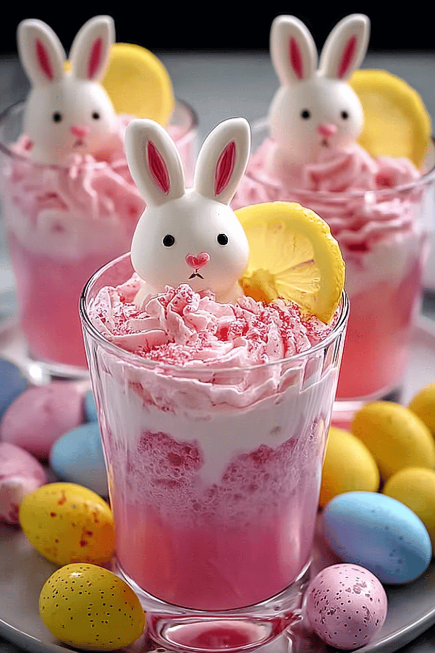 Easter Bunny Strawberry Float Punch